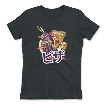 Pizza Kong Womens T-Shirt in Heavy Metal color